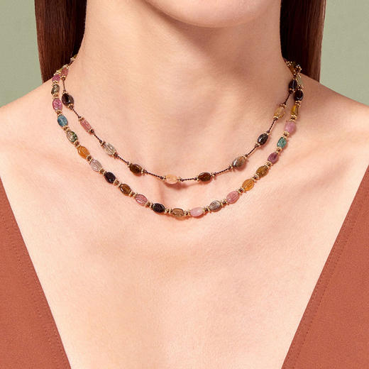 订购8周到｜Tityaravy-Jati-彩色 碧玺 串珠 项链［法国设计师］ 商品图1