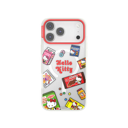 【零食天堂】美味零食漫游 泡泡骚 x Hello Kitty 合作系列 POPCASE手机壳 MagSafe 磁吸款 透明 凯蒂猫 拼贴 iPhone 17/16/15/14/13 商品图2