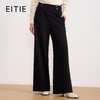 EITIE爱特爱高腰垂坠感黑色阔腿裤通勤直筒拖地长裤秋冬新款长裤D2505907 商品缩略图0