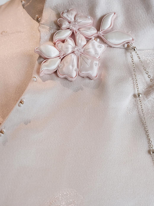 盛唐牡丹| 真丝织金翩翩飞舞旗袍裙 商品图5