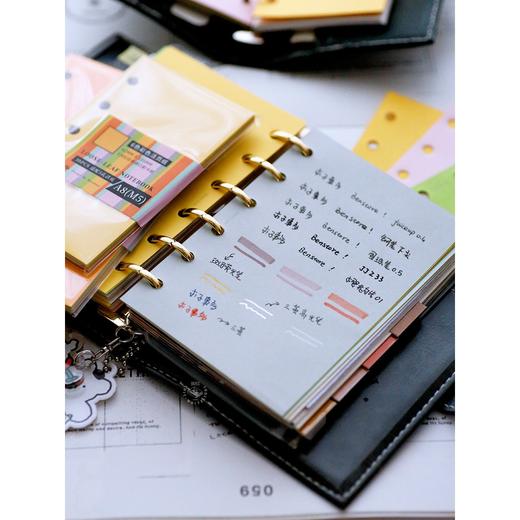 本子事多 彩色活页纸 M5A7A6活页本内页替芯130g进口加厚手帐素材 商品图4