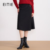 EITIE爱特爱气质优雅通勤纯色不对称百搭A字裙半身裙秋冬新款D2506901 商品缩略图0