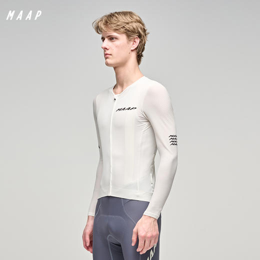 MAAP 男士 Emerge LS Jersey 秋雾白 长袖骑行服 商品图0