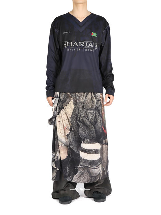 SERAPIS | 海军蓝双 V 领足球上衣 商品图1