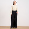 EITIE爱特爱高腰垂坠感黑色阔腿裤通勤直筒拖地长裤秋冬新款长裤D2505907 商品缩略图3