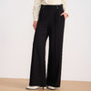 EITIE爱特爱高腰垂坠感黑色阔腿裤通勤直筒拖地长裤秋冬新款长裤D2505907 商品缩略图1