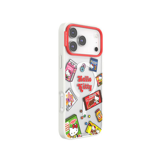 【零食天堂】美味零食漫游 泡泡骚 x Hello Kitty 合作系列 POPCASE手机壳 MagSafe 磁吸款 透明 凯蒂猫 拼贴 iPhone 17/16/15/14/13 商品图0