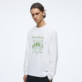 WassupHouse索罗娜运动跑步印花长袖T恤