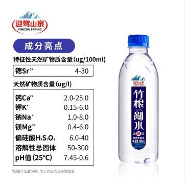 迎驾山泉竹根剐水 含锶山泉水380ml*24瓶【BC】【YJ】 商品图1