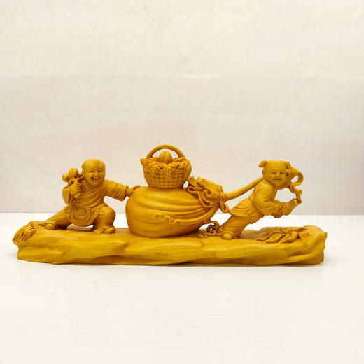新款丰收°黄杨木摆件 商品图0