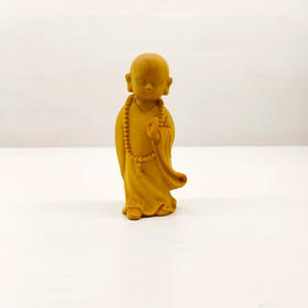 新款站立小沙弥°黄杨木摆件