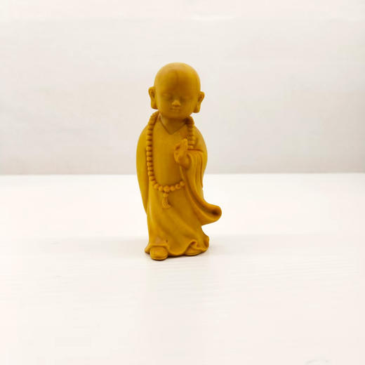 新款站立小沙弥°黄杨木摆件 商品图0