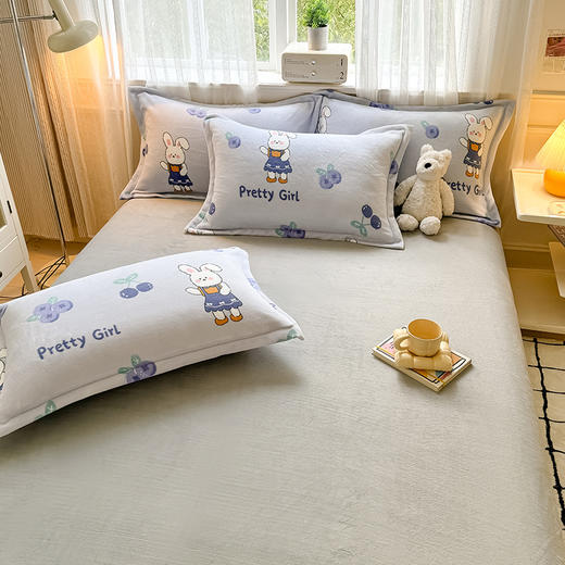 【换季出清】自然醒卡通A类小清新印花牛奶绒被套单件单独被罩加厚珊瑚绒冬QJ 商品图13