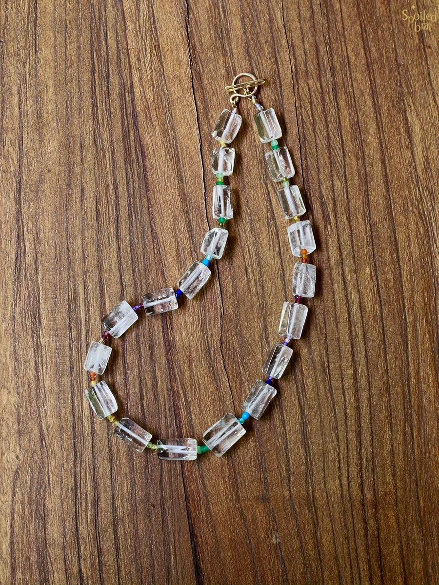 SpoiledBrat Jewelry天然白水晶项链
