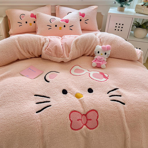 【换季出清】自然醒大版羊羔绒毛巾绣四件套QJ 商品图2