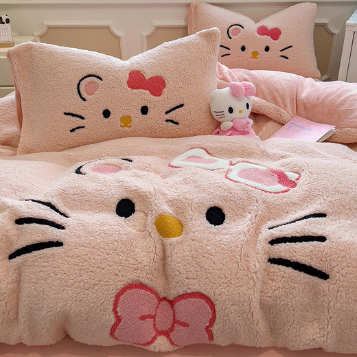 【换季出清】自然醒大版羊羔绒毛巾绣四件套QJ 商品图8