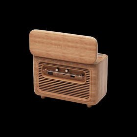 GOSIRY果子理 拾光宝盒八合一复古无线充助眠音箱-实木色