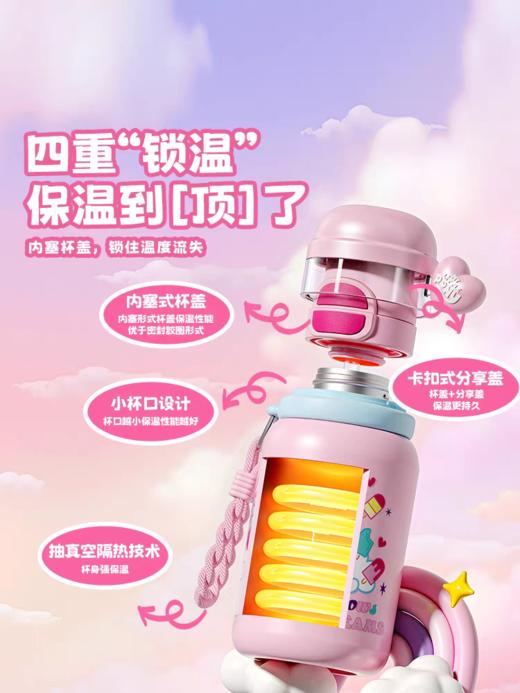 GERM格米新款吸管杯保温杯高颜值大号大容量水杯水壶运动便携生日节日礼物儿童学生 商品图11