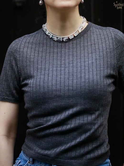 SpoiledBrat Jewelry天然白水晶项链 商品图4