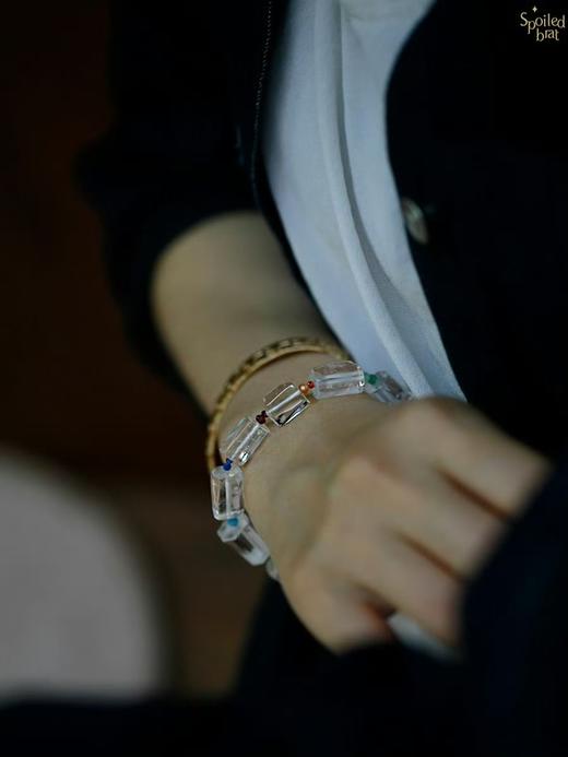 SpoiledBrat Jewelry天然白水晶彩虹手链 商品图1