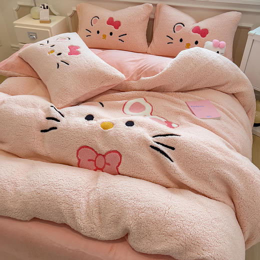 【换季出清】自然醒大版羊羔绒毛巾绣四件套QJ 商品图6