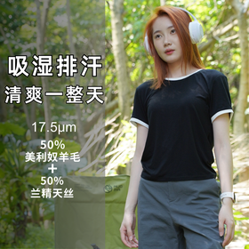 OdrThreads美利奴羊毛女款正肩短款T恤SW25057