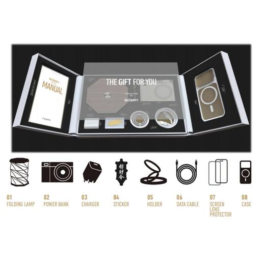 GOSIRY果子理 Hello Gift 限量礼盒-17 Pro 白金（壳膜线头、移动电源、支架、黄金贴、灯） 商品图0
