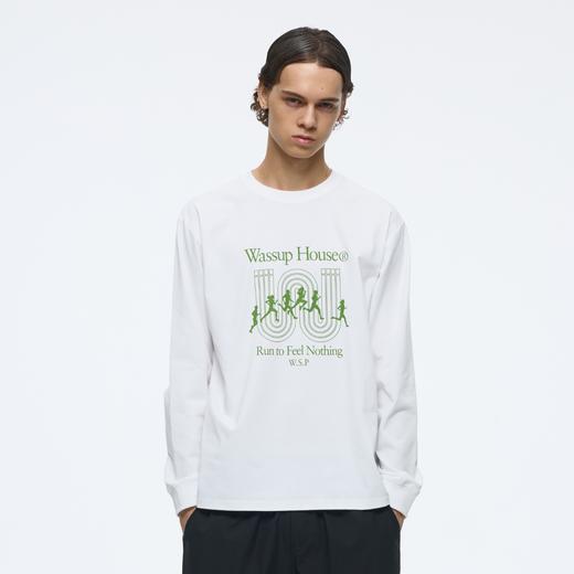 WassupHouse索罗娜运动跑步印花长袖T恤 商品图4
