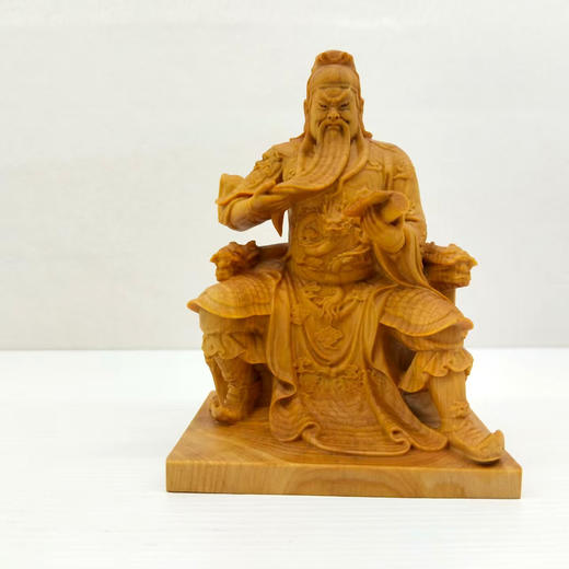 坐关公°黄杨木摆件 商品图0