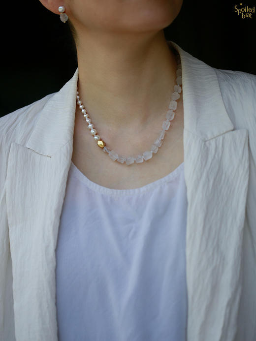 SpoiledBrat Jewelry珍珠白水晶项链 商品图1