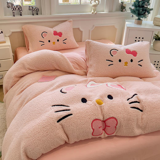 【换季出清】自然醒大版羊羔绒毛巾绣四件套QJ 商品图5