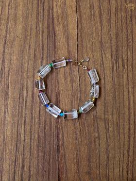 SpoiledBrat Jewelry天然白水晶彩虹手链