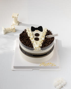 简约领结  生日蛋糕（百分百进口动物奶油）