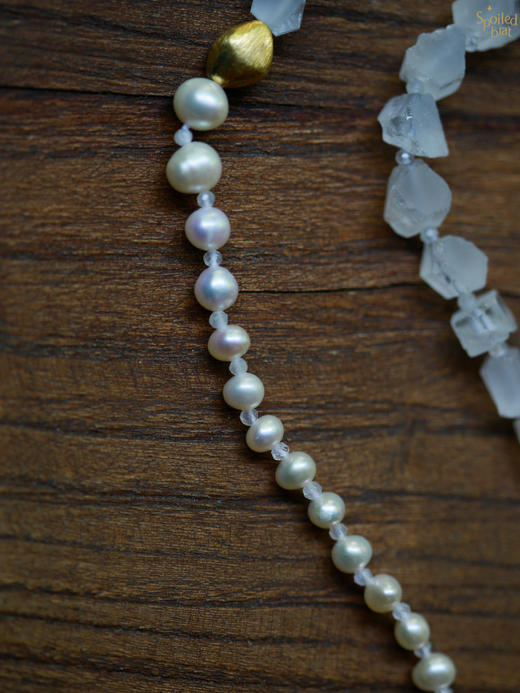 SpoiledBrat Jewelry珍珠白水晶项链 商品图2