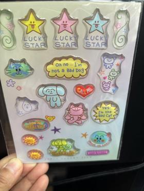 一只脏猴丨滴胶贴纸