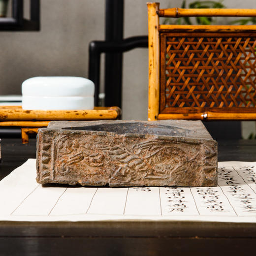 汉晋“龙纹”古砖制砚 商品图4