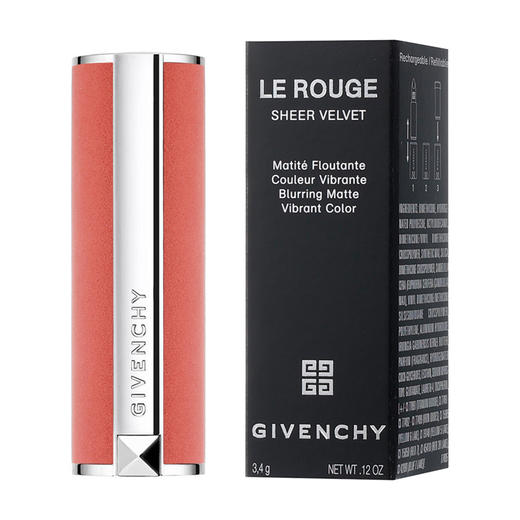 纪梵希高定香榭粉丝绒唇膏N27雪柿桃 3.4g 商品图2