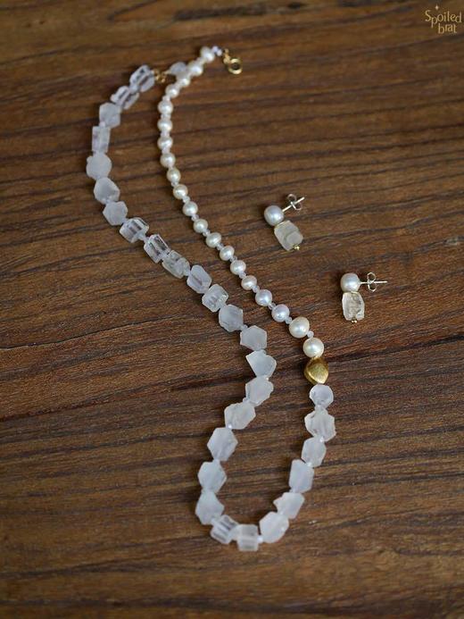 SpoiledBrat Jewelry珍珠白水晶项链 商品图0