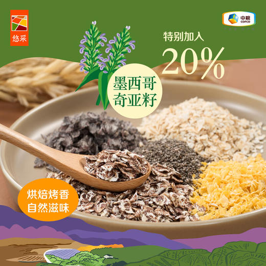 中粮悠采每日无糖冲调麦片礼盒900g（奇亚籽混合冲调+五黑混合冲调） 商品图4