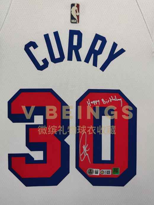收藏系列 库里 勇士队城市限量版 HBD铭文 亲笔签名球衣 商品图2