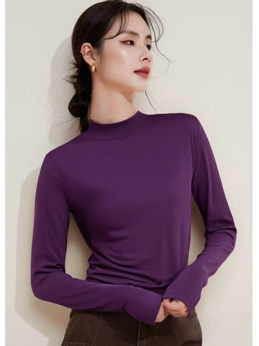 【自营】~王炸爆款 这也太好穿了吧！！半高领高级感打底衫02882-喜出 商品图7