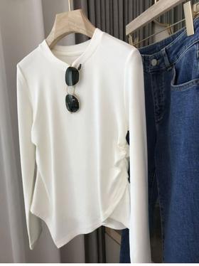 【自营】~王炸爆款 超好穿！！不规则抽褶ins风06666-喜出