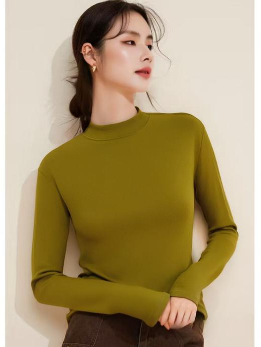 【自营】~王炸爆款 这也太好穿了吧！！半高领高级感打底衫02882-喜出 商品图4