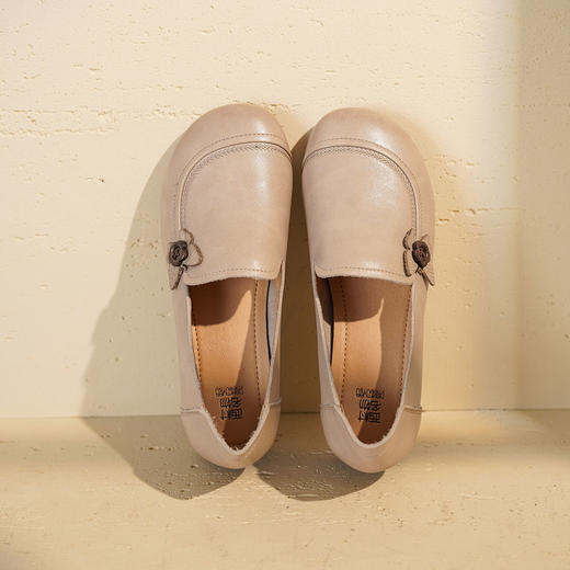 西村名物2025年秋季新款舒适软底软面百搭深口单鞋乐福鞋T25CM31251 商品图6