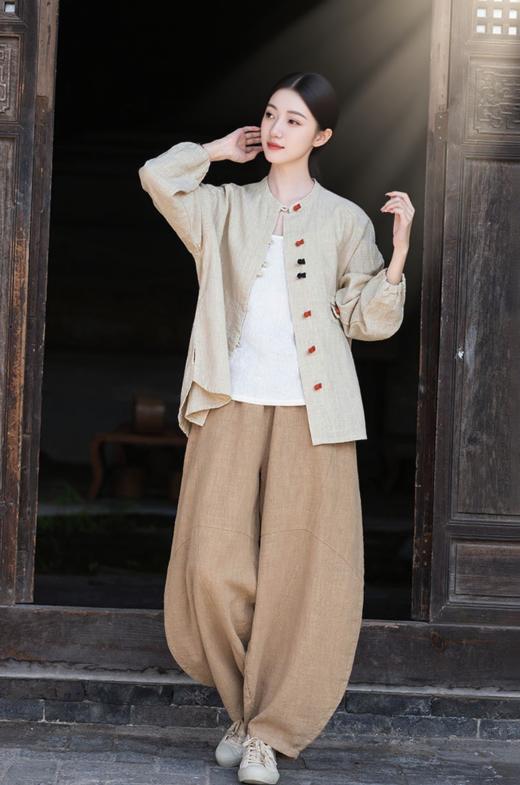 现货 臣禾	【棉麻新中式衬衫】 盘扣茶服对襟外套（71.5% 苎麻28.5% 棉）	JZ253011275 商品图2