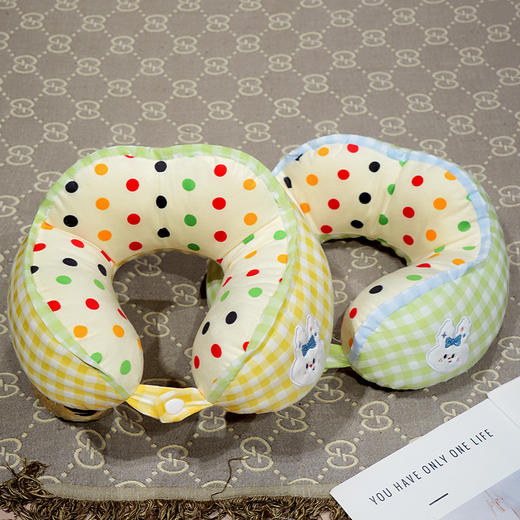 自然醒泡泡纱驼峰波点格子U型枕QYL 商品图10