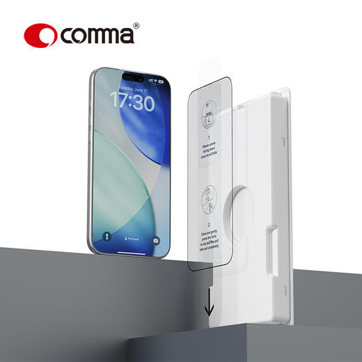 COMMA珂玛 iPhone 系列 盾威系列高清 AR 增透秒贴钢化膜自助贴膜-17 系列 商品图1