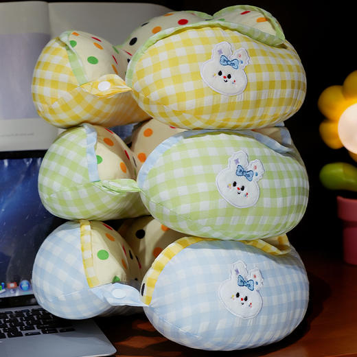 自然醒泡泡纱驼峰波点格子U型枕QYL 商品图9