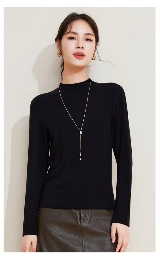 【自营】~王炸爆款 这也太好穿了吧！！半高领高级感打底衫02882-喜出 商品图3