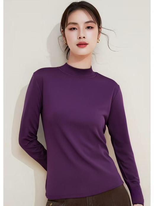 【自营】~王炸爆款 这也太好穿了吧！！半高领高级感打底衫02882-喜出 商品图5